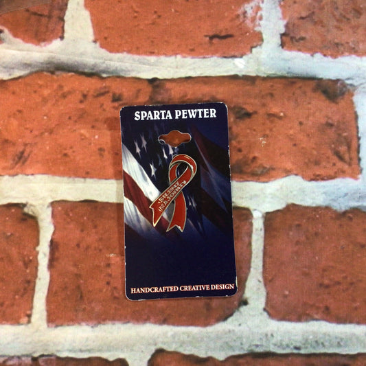 Pin Red Ribbon Silent Majority