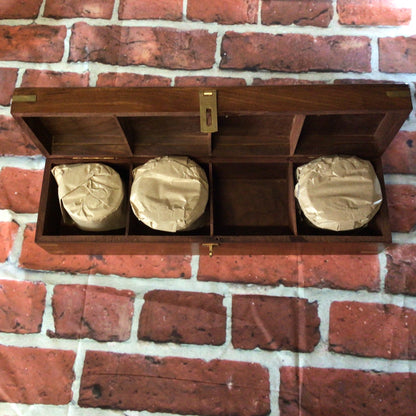 Silver Rum Cups 14.5 wood case