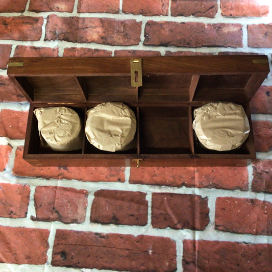 Silver Rum Cups 14.5 wood case